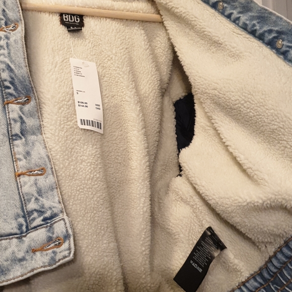 Bdg Blake Denim Hooded Bomber Jacket 